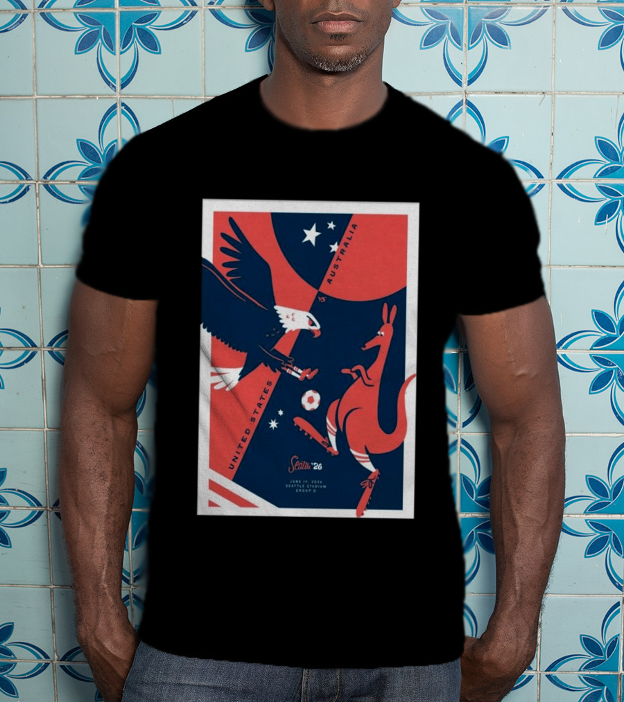 United States Vs Australia June 19 2026 Seattle Stadium Soccer Match T-Shirt