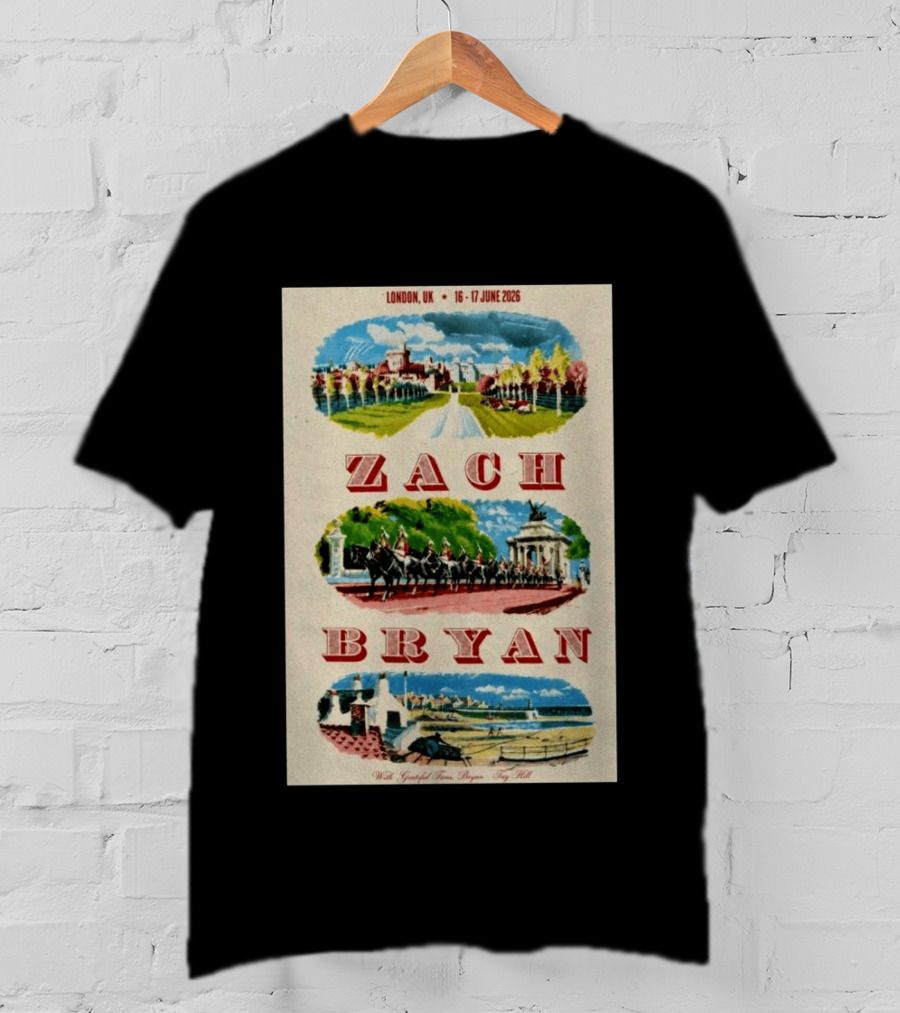 Zach Bryan London UK 16 17 June 2026 Royal Guard Horse Guards Parade T-Shirt