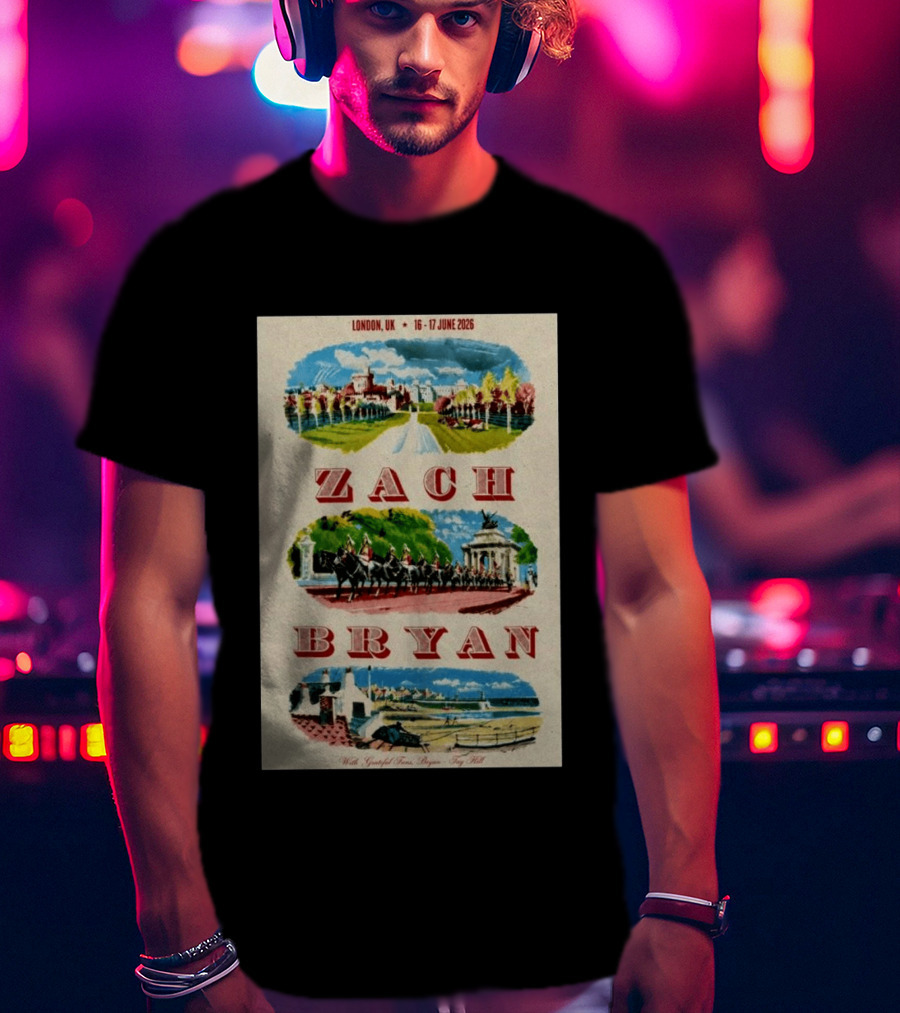Zach Bryan London UK 16 17 June 2026 Royal Guard Horse Guards Parade T-Shirt