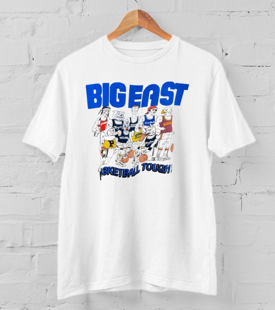 Big East Basketball Teams Boston St John's Syracuse Villanova Pitt Husky Tough T-Shirt