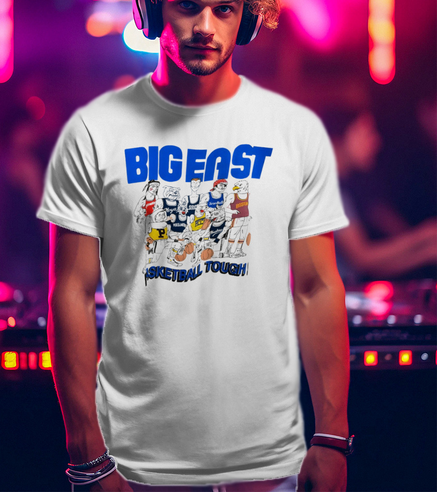Big East Basketball Teams Boston St John's Syracuse Villanova Pitt Husky Tough T-Shirt