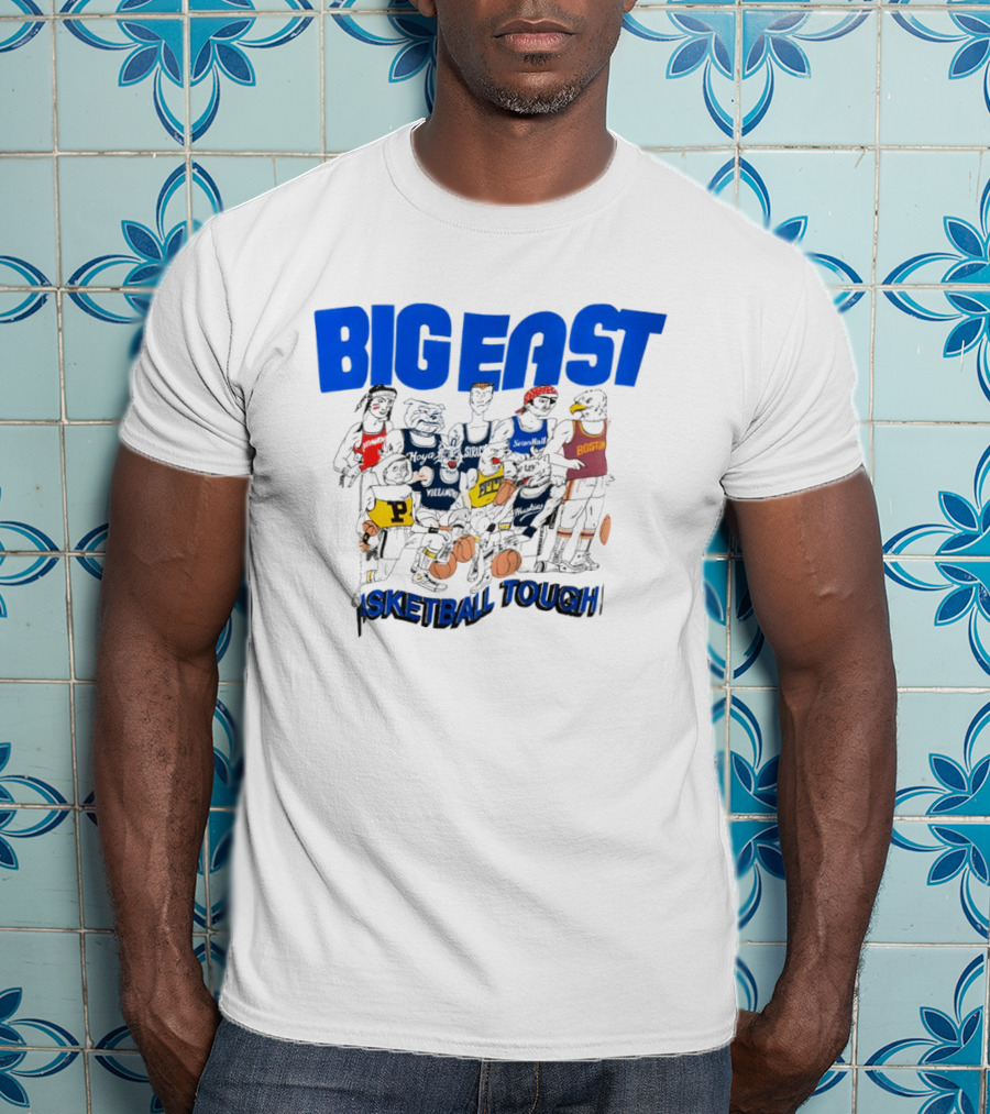 Big East Basketball Teams Boston St John's Syracuse Villanova Pitt Husky Tough T-Shirt