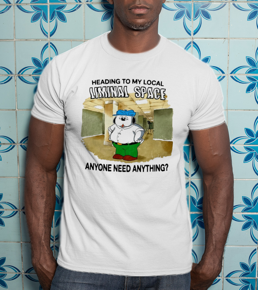 Heading To My Local Liminal Space Anyone Need Anything Dog In Office Humor T-Shirt