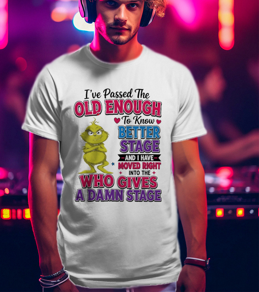 Passed The Old Enough To Know Better Moved Right Into The Who Gives A Damn Stage T-Shirt