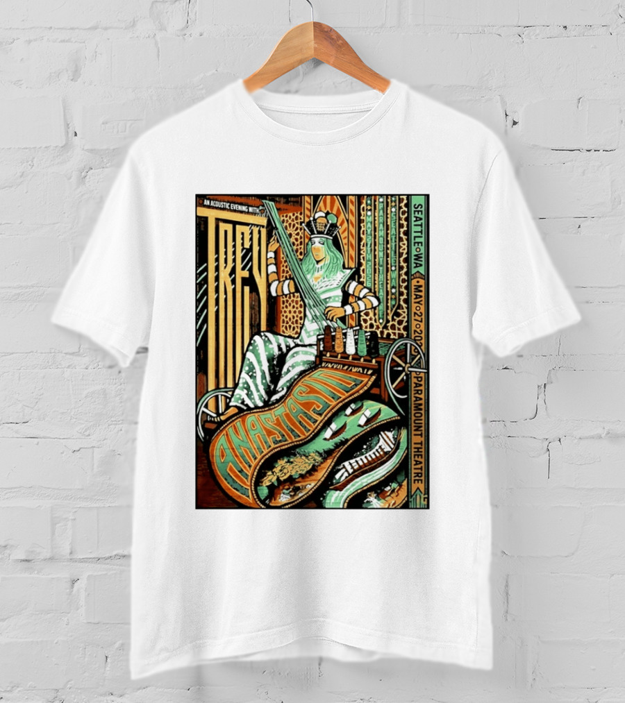 Trey Anastasio Acoustic Evening Seattle WA May 27 2026 Paramount Theatre T-Shirt