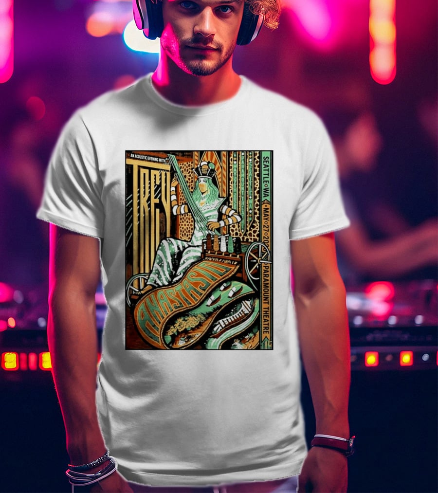 Trey Anastasio Acoustic Evening Seattle WA May 27 2026 Paramount Theatre T-Shirt