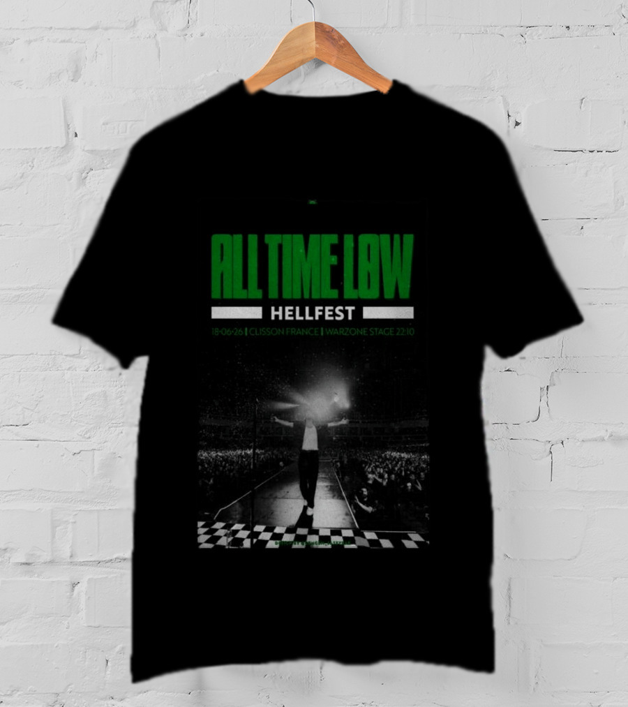 All Time Low Hellfest Clisson France June 18 2026 Warzone Stage 22:10 T-Shirt