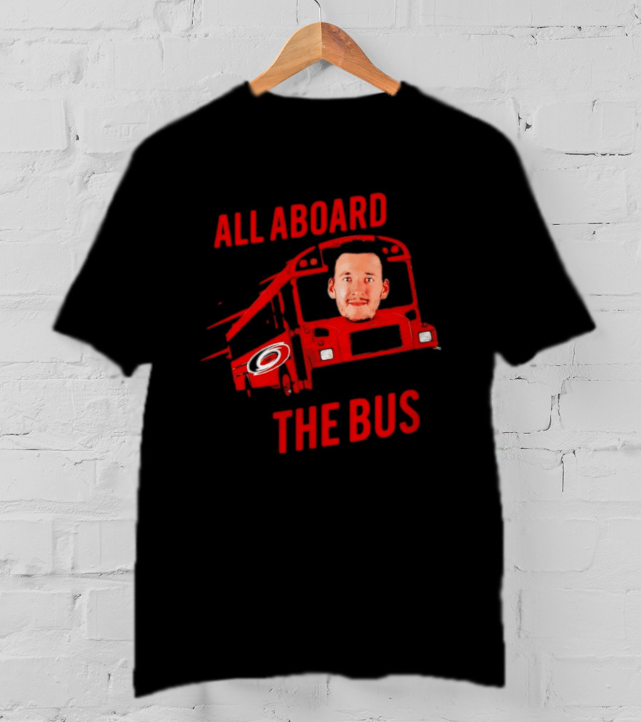 Andrei Svechnikov All Aboard The Bus Carolina Hurricanes NHL Hockey Player T-Shirt