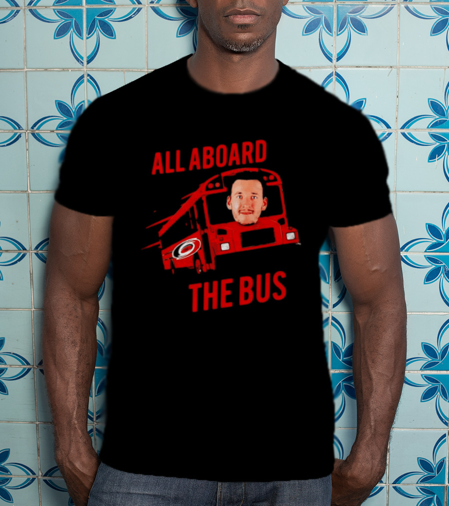 Andrei Svechnikov All Aboard The Bus Carolina Hurricanes NHL Hockey Player T-Shirt