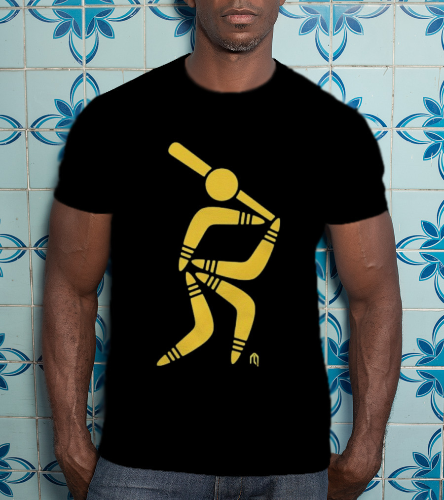 Aussie Baseball Players Boomerang T-Shirt