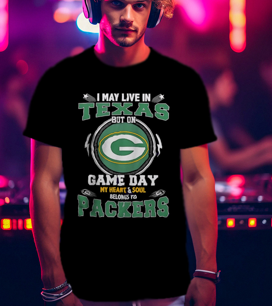 Texas Resident's Heart Belongs To Packers On Game Day T-Shirt