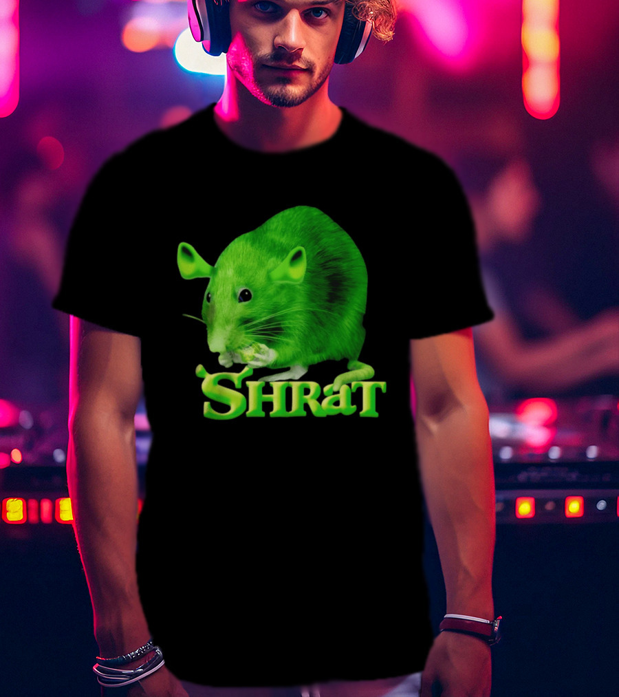Shrat Chaos Potato Meme Shrek Rat Green Rodent Hybrid T-Shirt