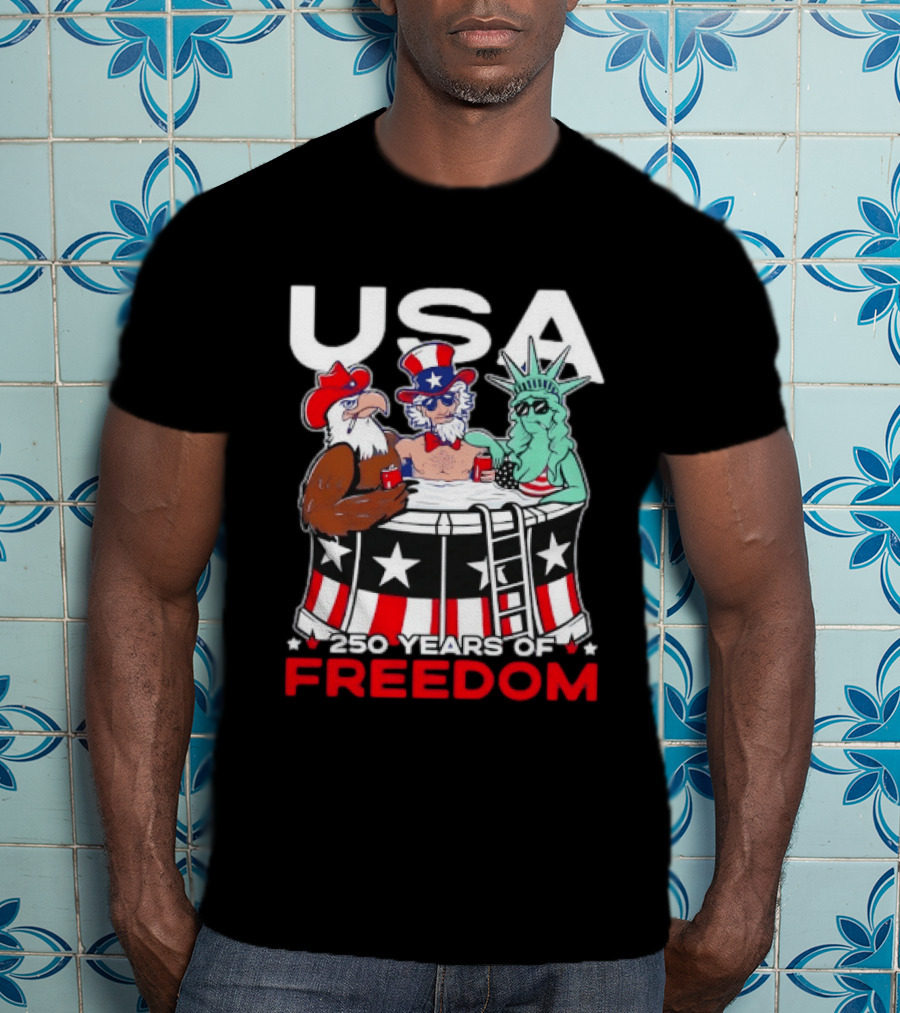 USA Eagle Uncle Sam Statue Of Liberty 250 Years Of Freedom T-Shirt