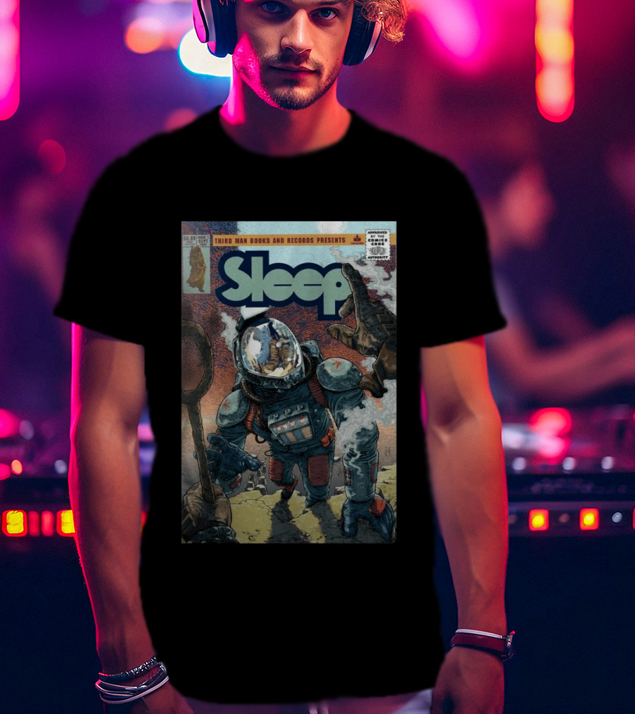 Third Man Records Sleep Comic Astronaut And Snake Cover Rich Tommaso T-Shirt