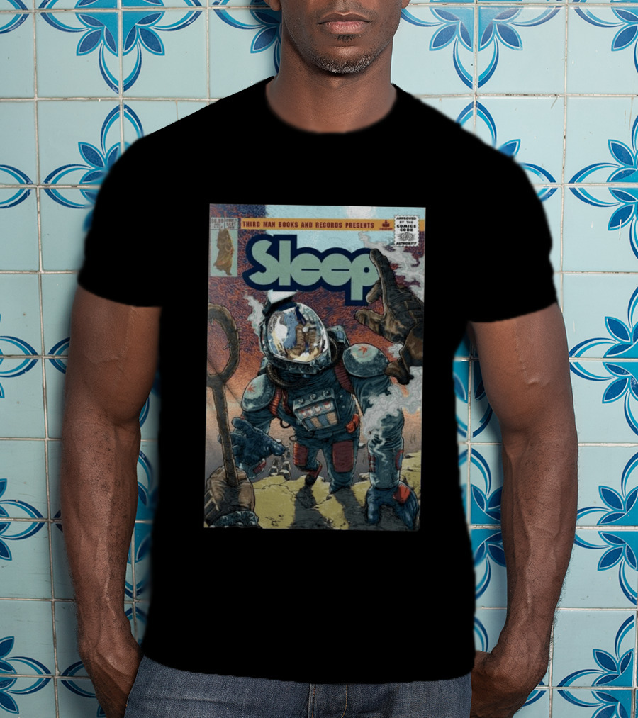 Third Man Records Sleep Comic Astronaut And Snake Cover Rich Tommaso T-Shirt
