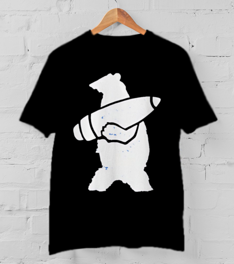Bear Holding Artillery Shell Military Corporal T-Shirt