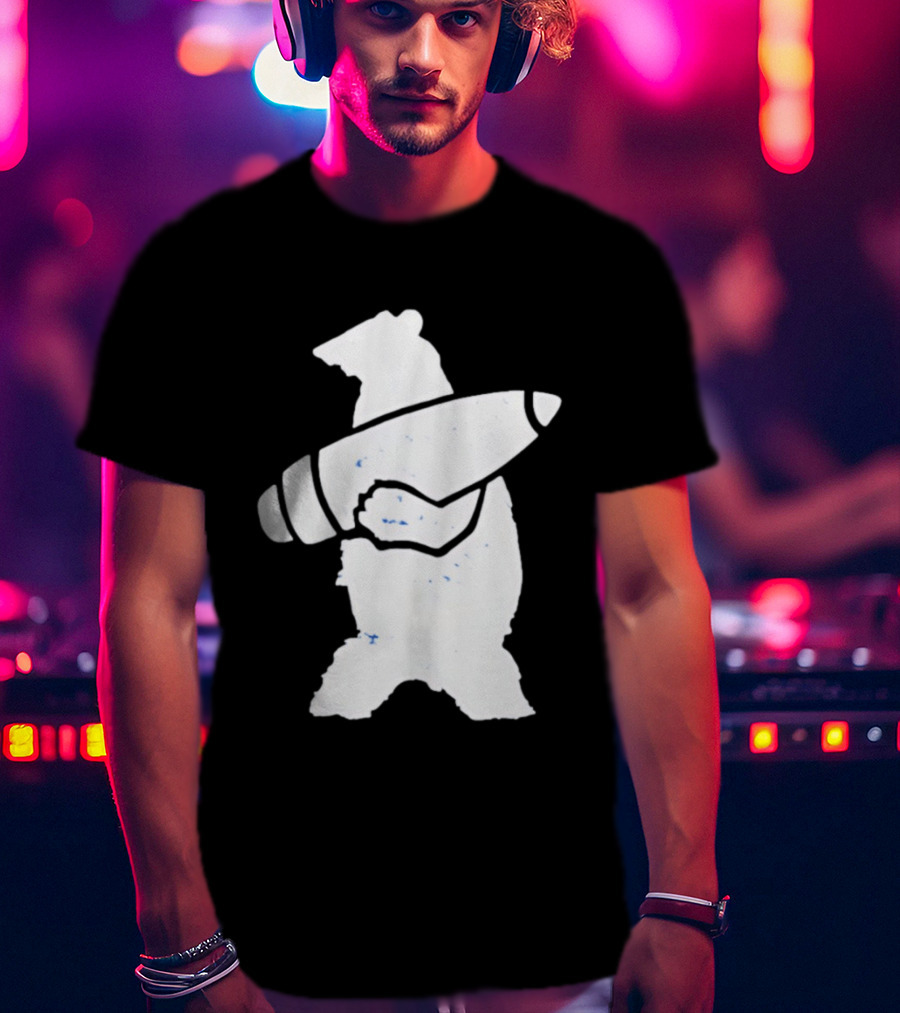 Bear Holding Artillery Shell Military Corporal T-Shirt
