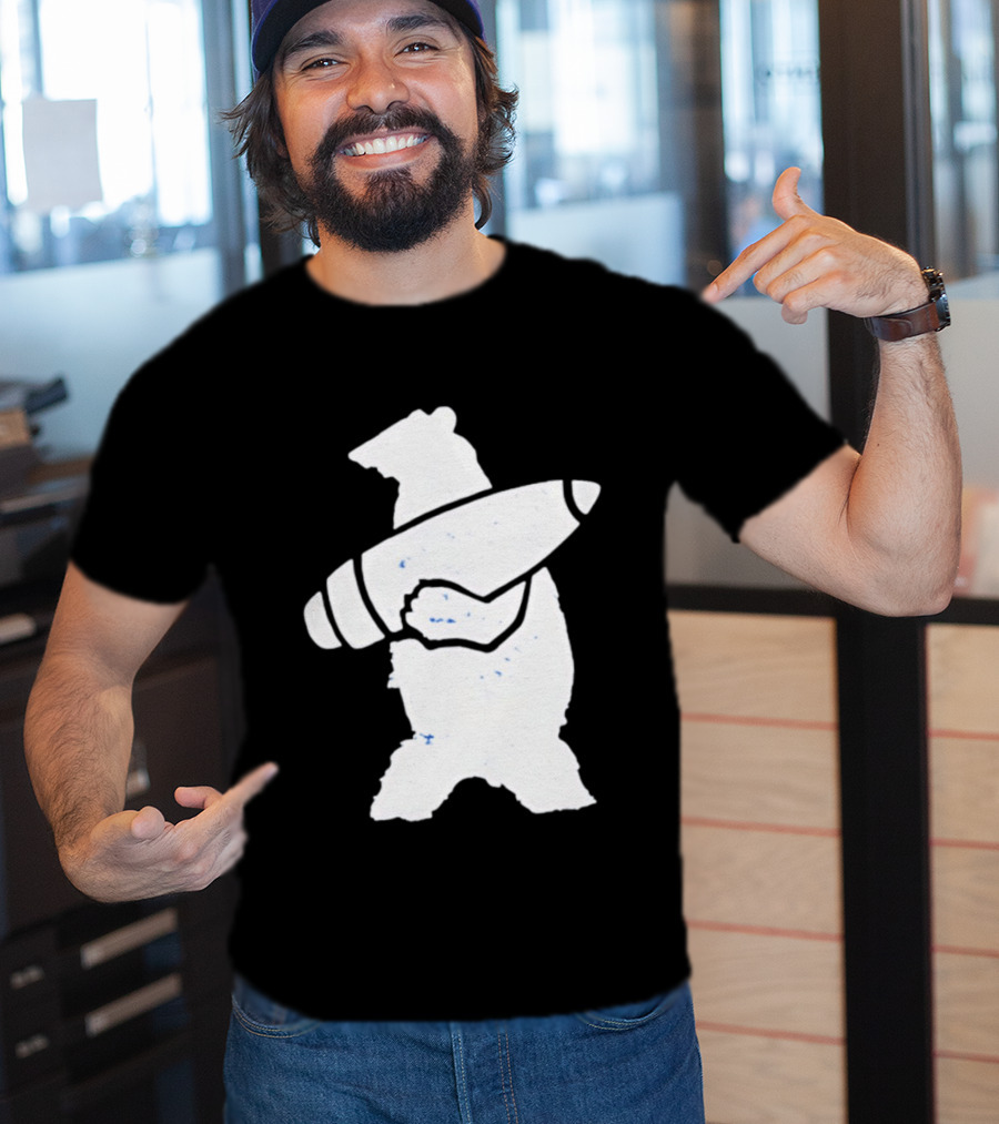 Bear Holding Artillery Shell Military Corporal T-Shirt