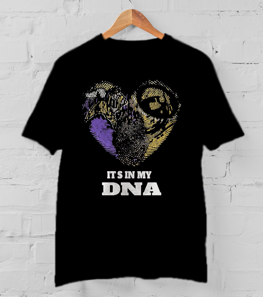 Minnesota Vikings Iowa Hawkeyes It's In My DNA Heartprint T-Shirt