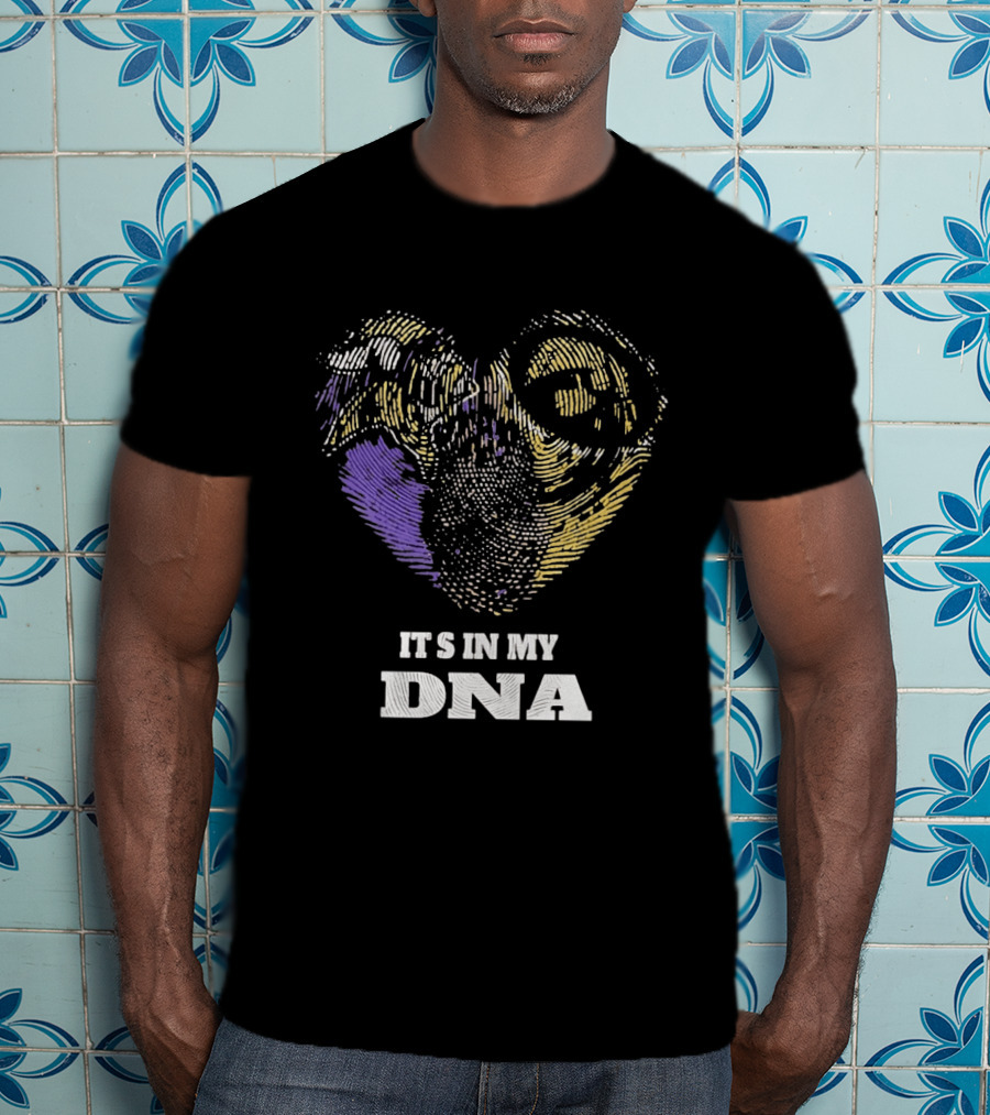 Minnesota Vikings Iowa Hawkeyes It's In My DNA Heartprint T-Shirt