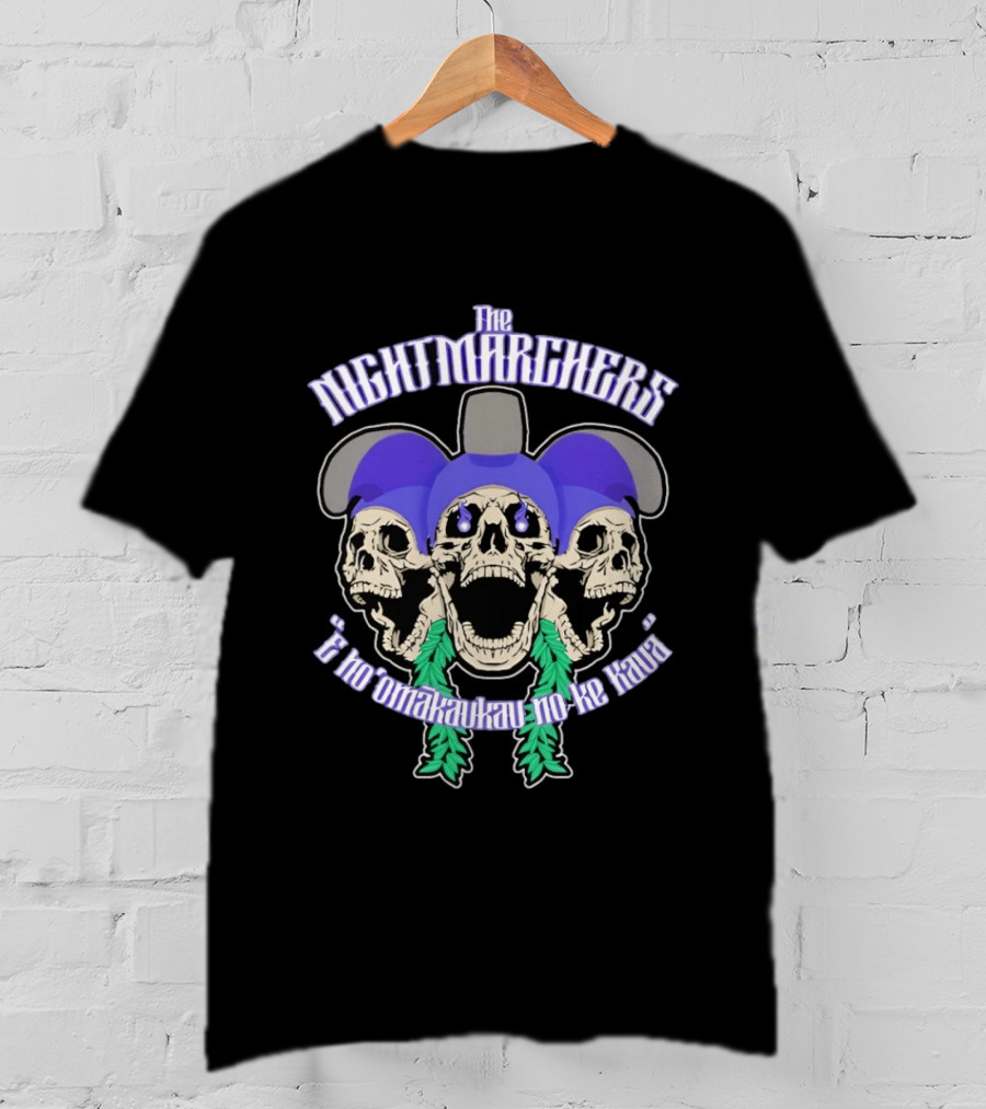 The Nightmarchers Huaka'ipo Skull "E No'Omakaukau No Ke Kaua T-Shirt
