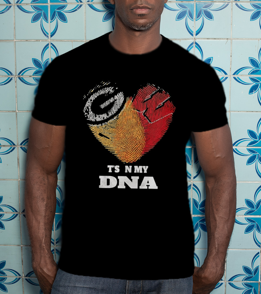 Green Bay Packers Wisconsin Badgers Heart It's In My DNA T-Shirt