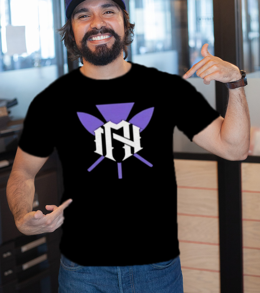 The Nightmarcher NH Purple And White Symbol With Spears T-Shirt