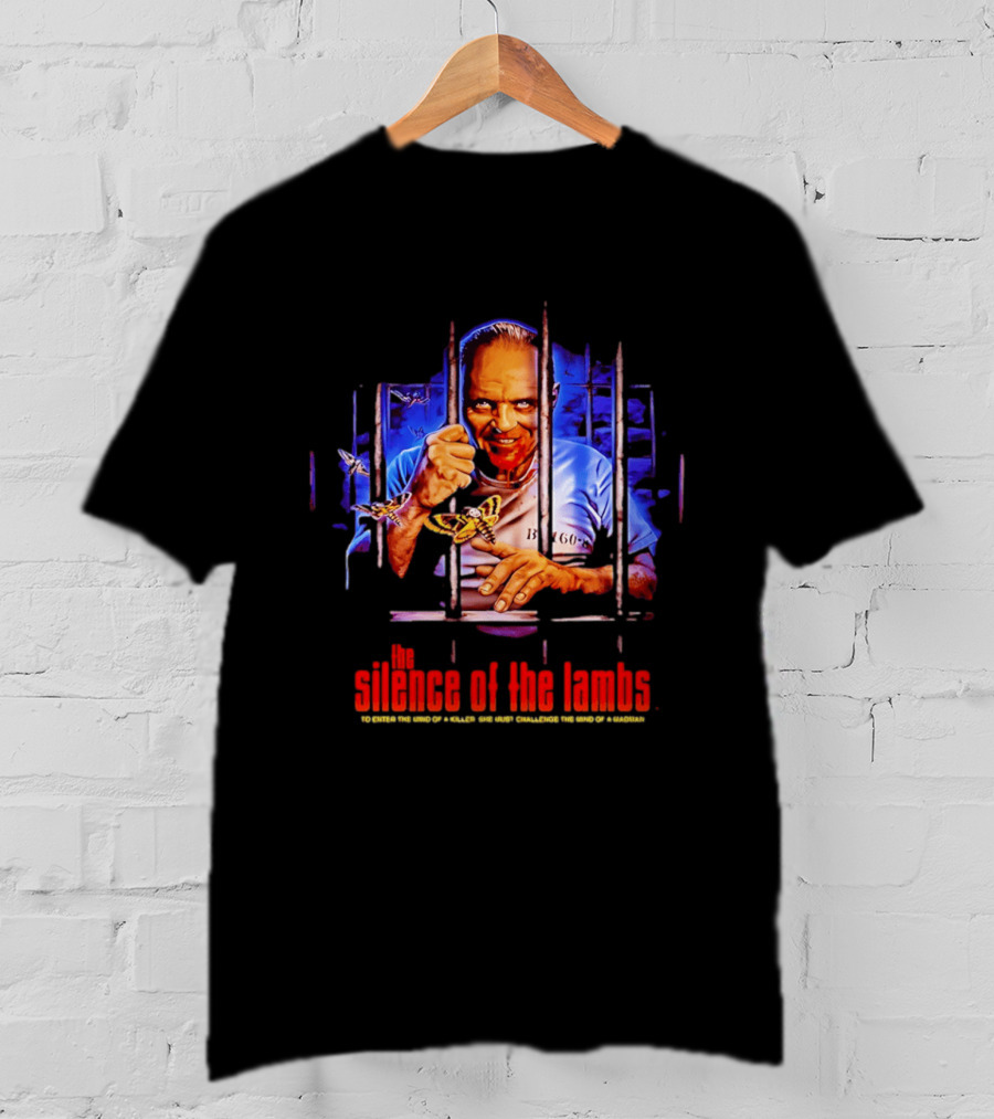 The Silence Of The Lambs Hannibal Lecter Anthony Hopkins Barbed Window Moth T-Shirt