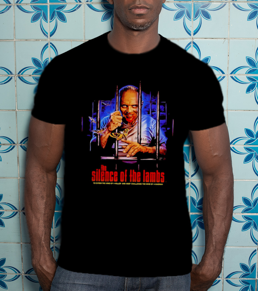 The Silence Of The Lambs Hannibal Lecter Anthony Hopkins Barbed Window Moth T-Shirt