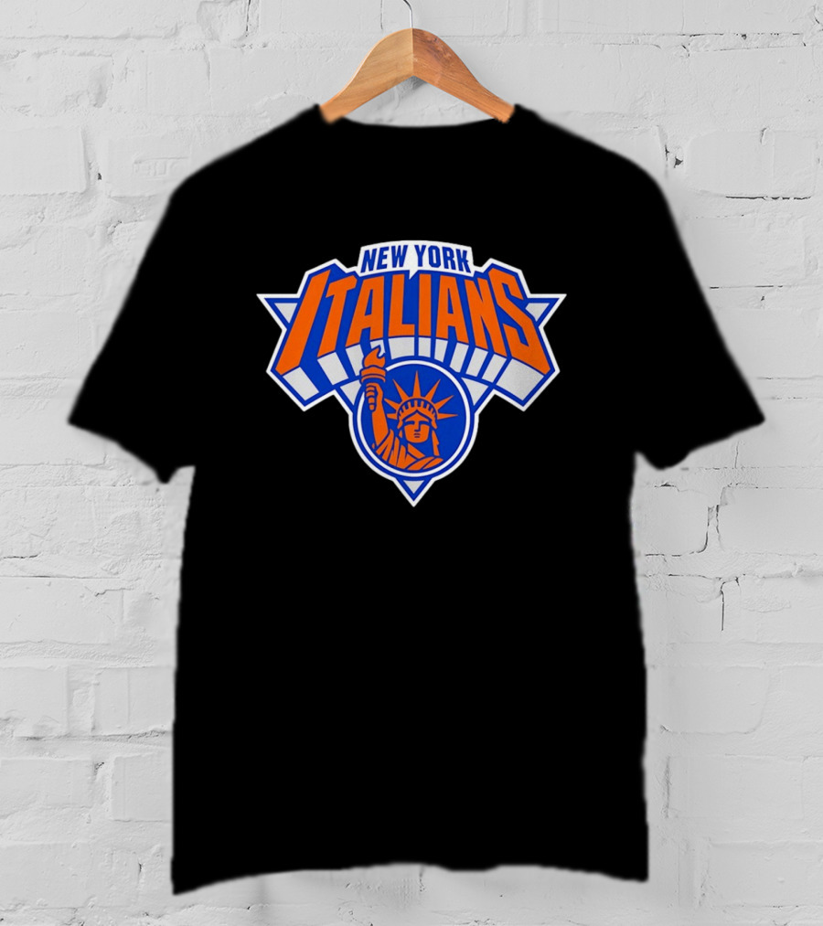 New York Italians Statue Of Liberty Knicks Basketball T-Shirt
