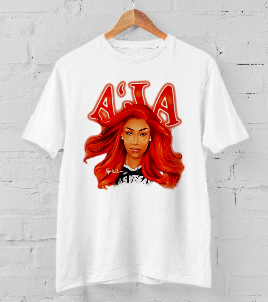 A'ja Wilson Aces Las Vegas Playa Society T-Shirt