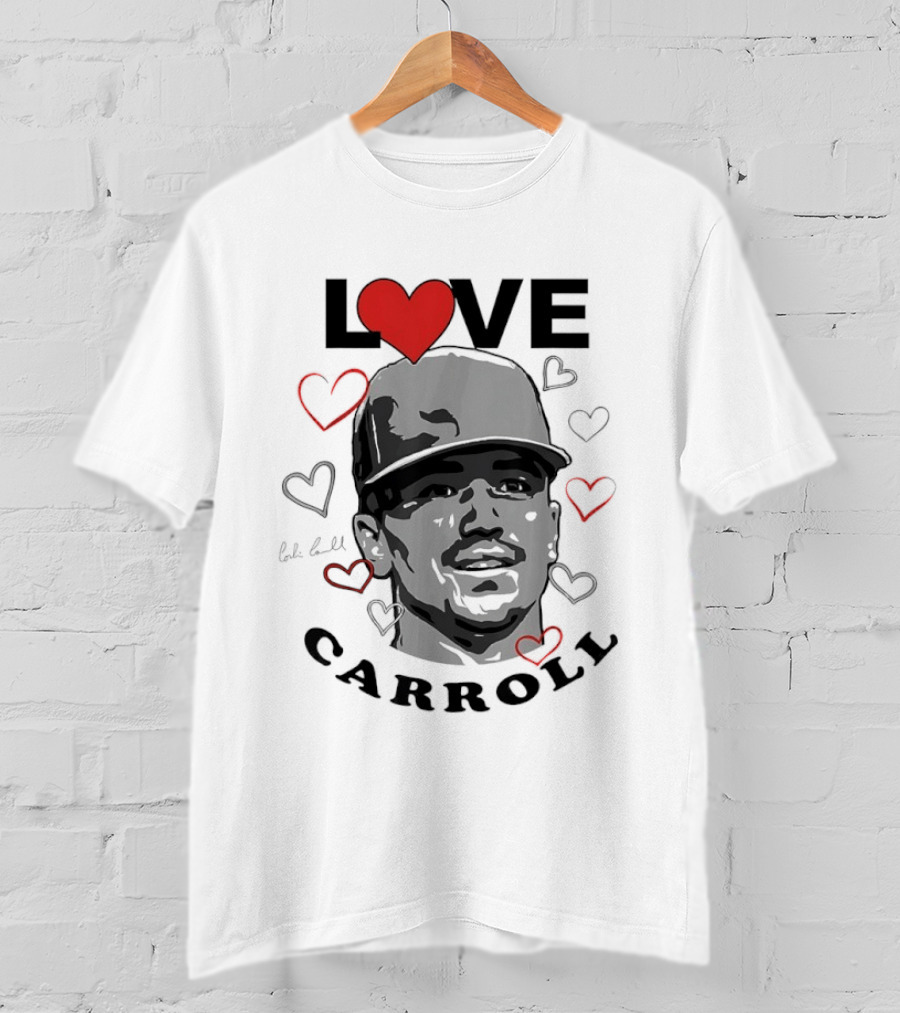 Love Corbin Carroll Heart Baseball Arizona Diamondbacks T-Shirt