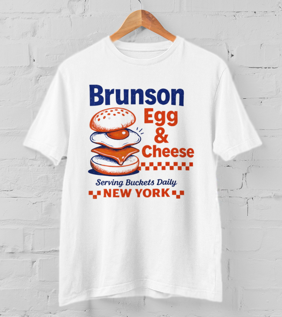 Brunson Egg & Cheese Serving Buckets Daily New York Knicks NBA T-Shirt