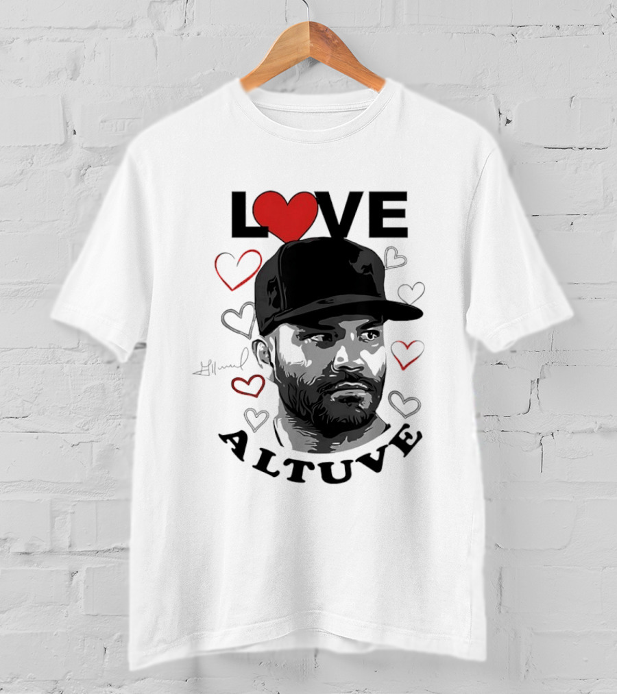 Love Altuve Houston Baseball Heart T-Shirt