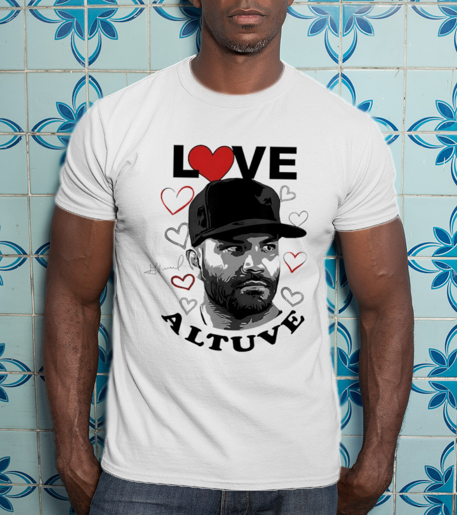 Love Altuve Houston Baseball Heart T-Shirt