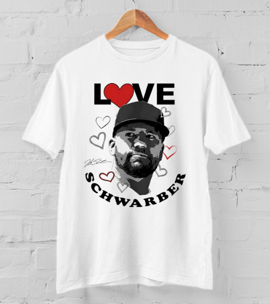 Love Kyle Schwarber Philadelphia Baseball Heart T-Shirt