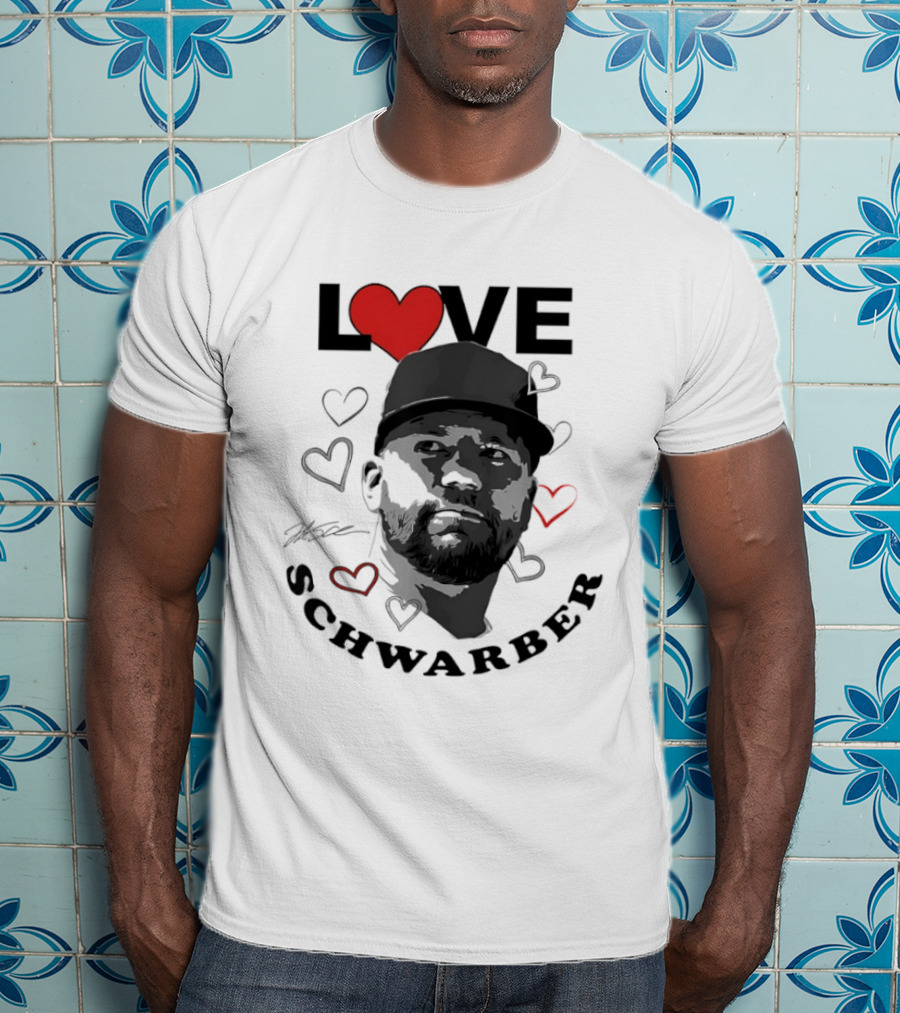 Love Kyle Schwarber Philadelphia Baseball Heart T-Shirt