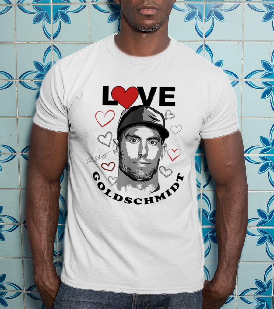 Love Paul Goldschmidt Heart Baseball T-Shirt