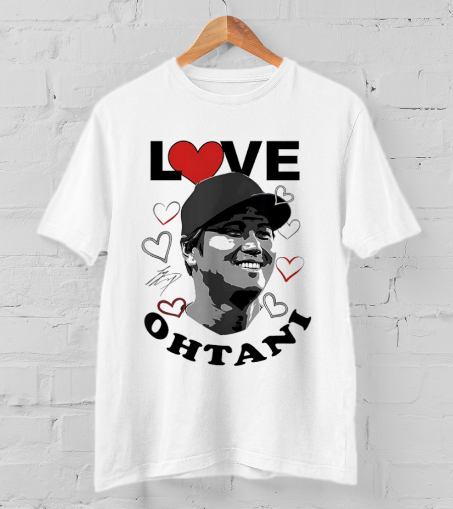 Love Shohei Ohtani Baseball Heart Los Angeles T-Shirt