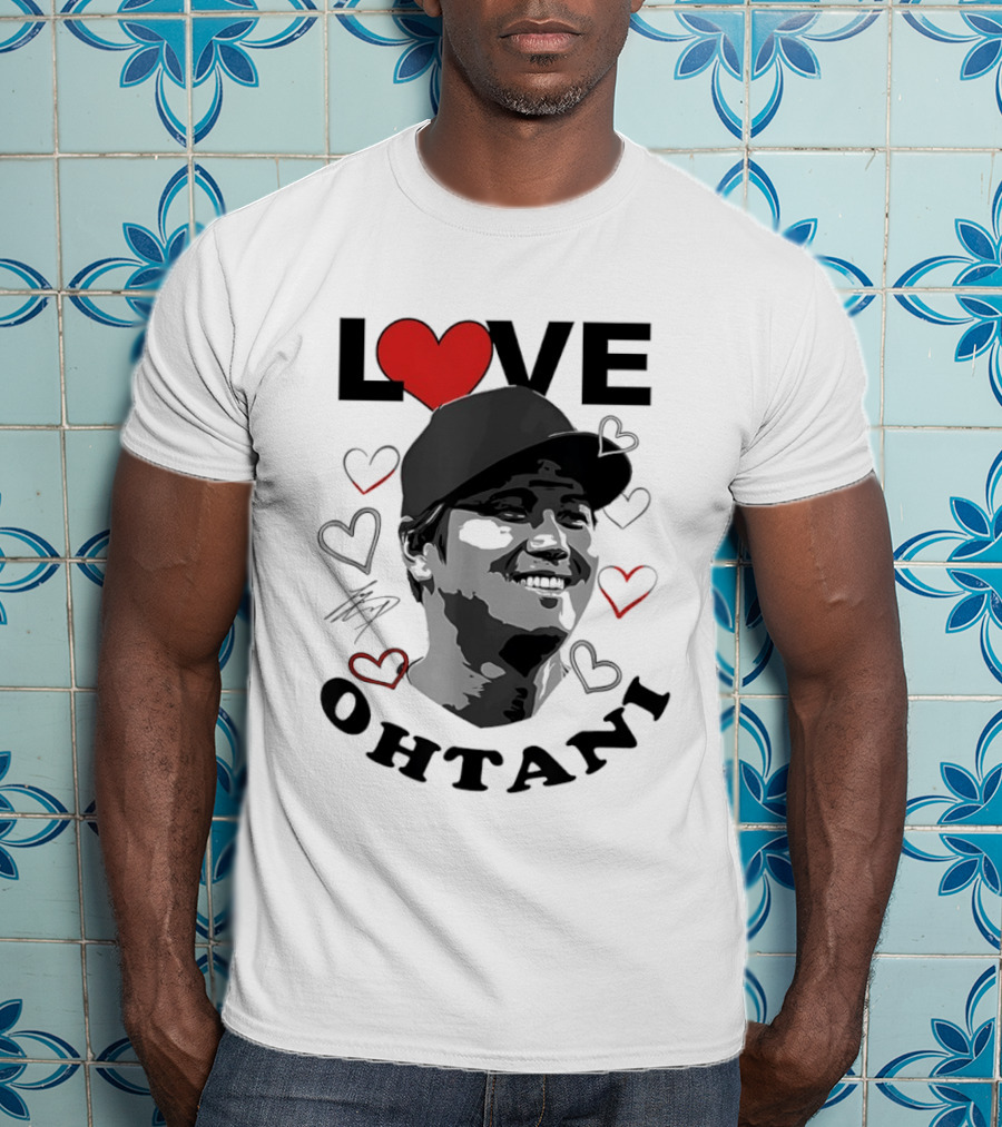 Love Shohei Ohtani Baseball Heart Los Angeles T-Shirt