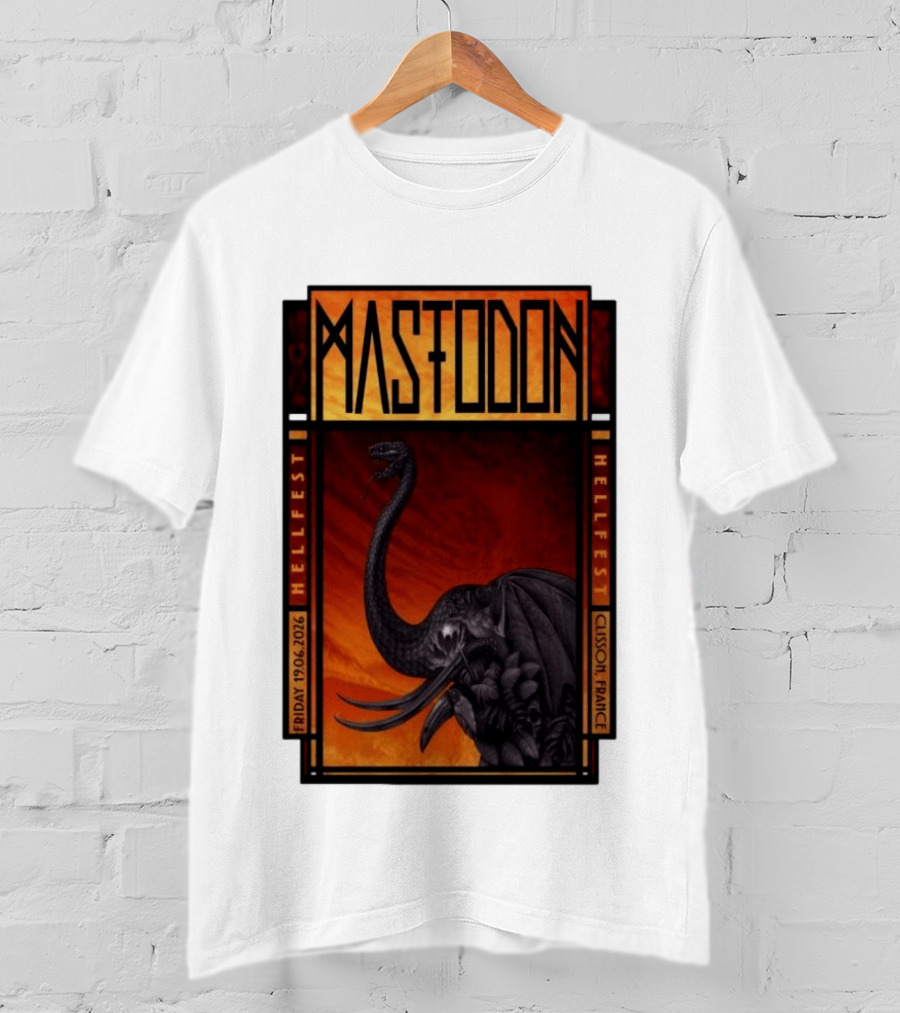 Mastodon Hellfest Clisson France June 19 2026 Dragon T-Shirt
