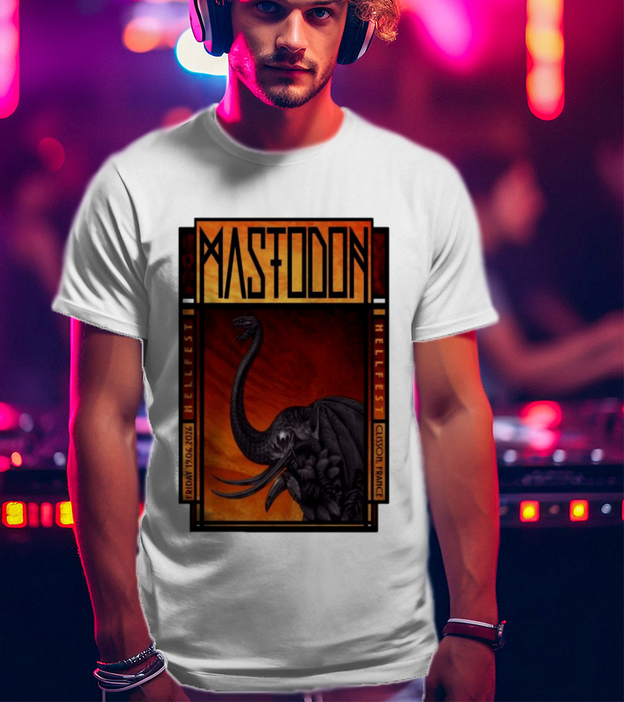 Mastodon Hellfest Clisson France June 19 2026 Dragon T-Shirt