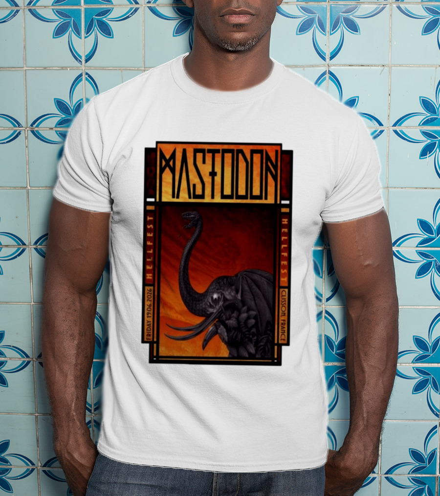 Mastodon Hellfest Clisson France June 19 2026 Dragon T-Shirt