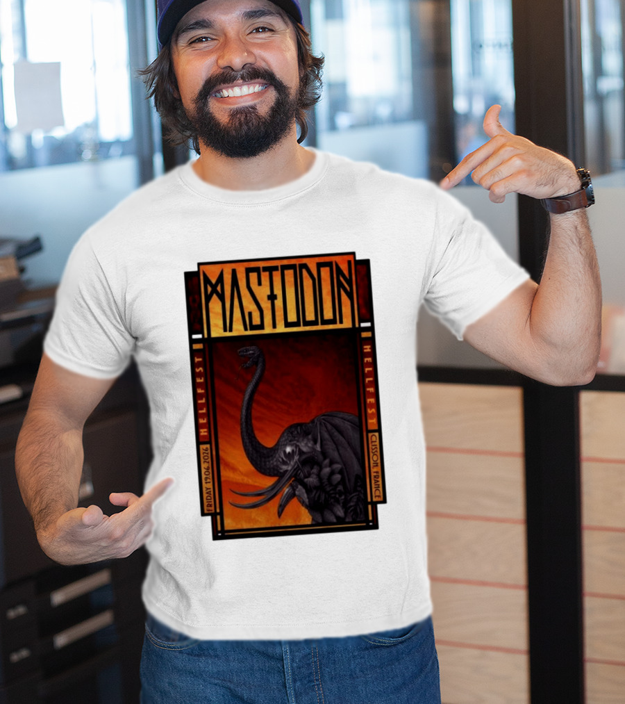 Mastodon Hellfest Clisson France June 19 2026 Dragon T-Shirt