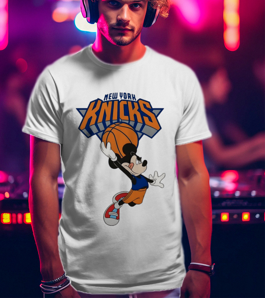 Mickey Mouse NBA New York Knicks Basketball Player Disney T-Shirt