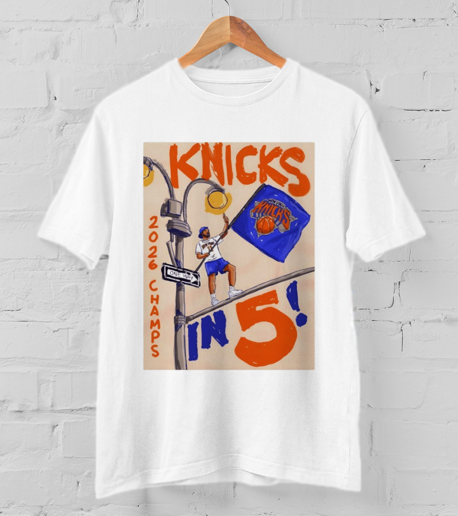 Jalen Brunson New York Knicks 2026 Champs Knicks In 5 Basketball Team T-Shirt