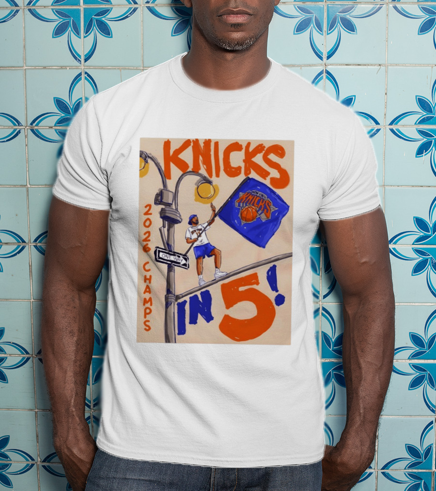 Jalen Brunson New York Knicks 2026 Champs Knicks In 5 Basketball Team T-Shirt