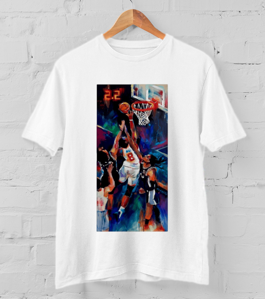 OG Anunoby Tip In 2.2 New York Knicks NBA Basketball Player Action T-Shirt