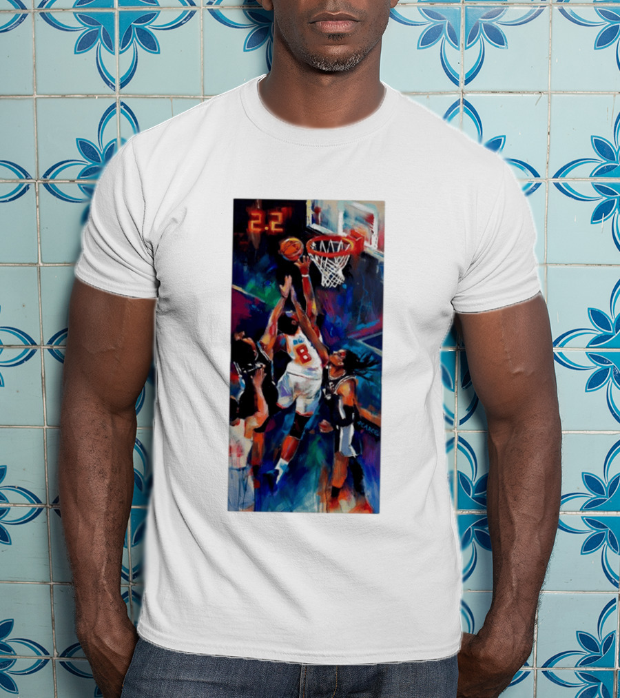 OG Anunoby Tip In 2.2 New York Knicks NBA Basketball Player Action T-Shirt