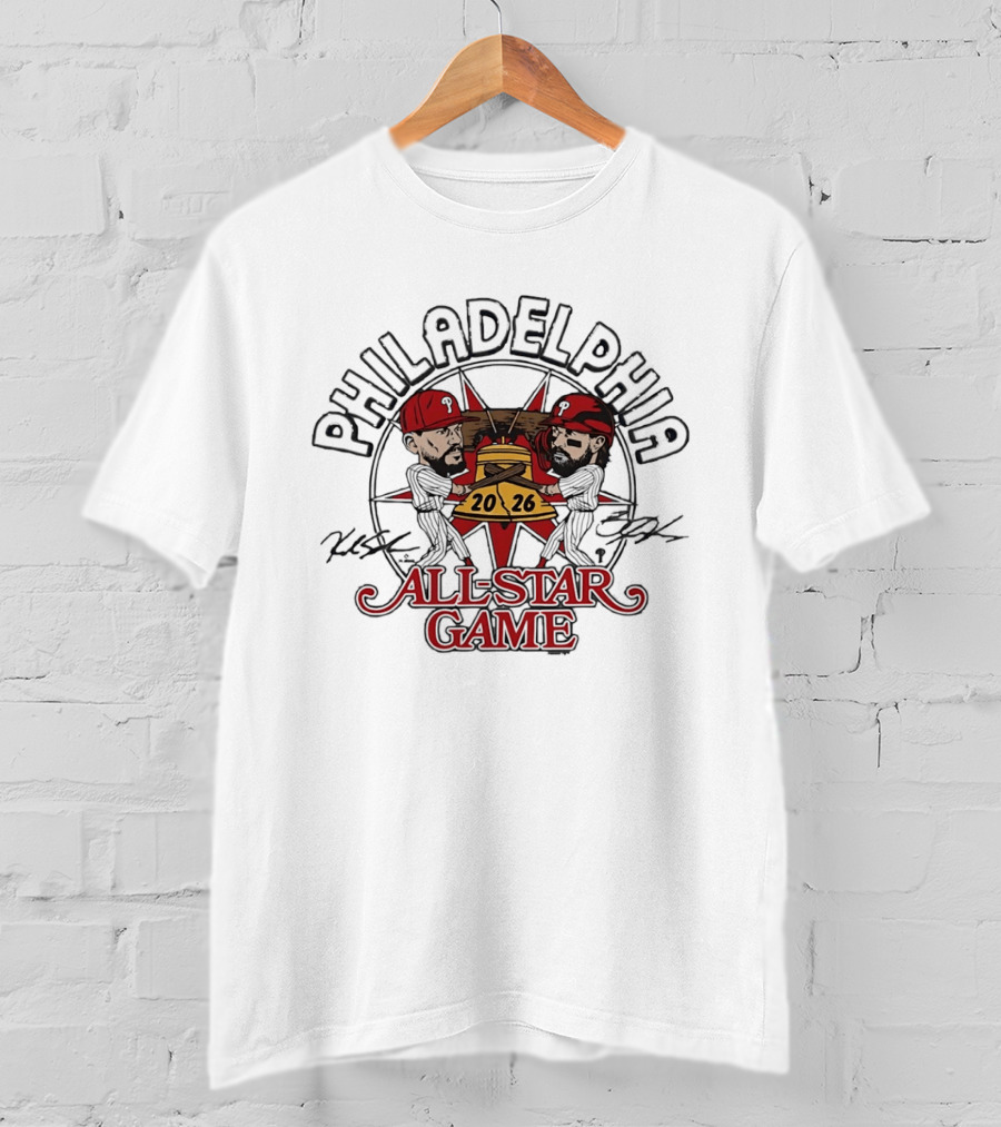 Philadelphia Phillies Bryce Harper Kyle Schwarber 2026 All Star Game T-Shirt